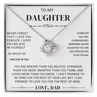 To My Beautiful Daughter – Love Knot Necklace