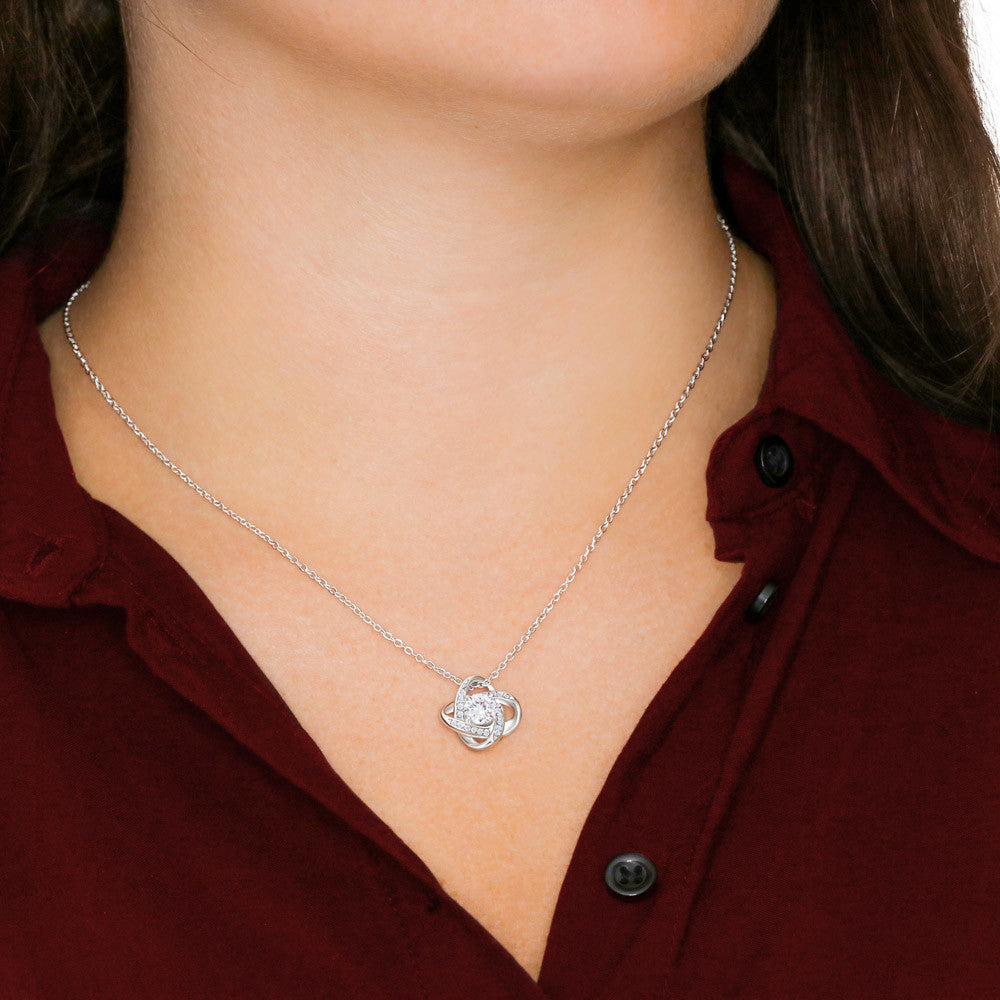 To My Beautiful Daughter – Love Knot Necklace