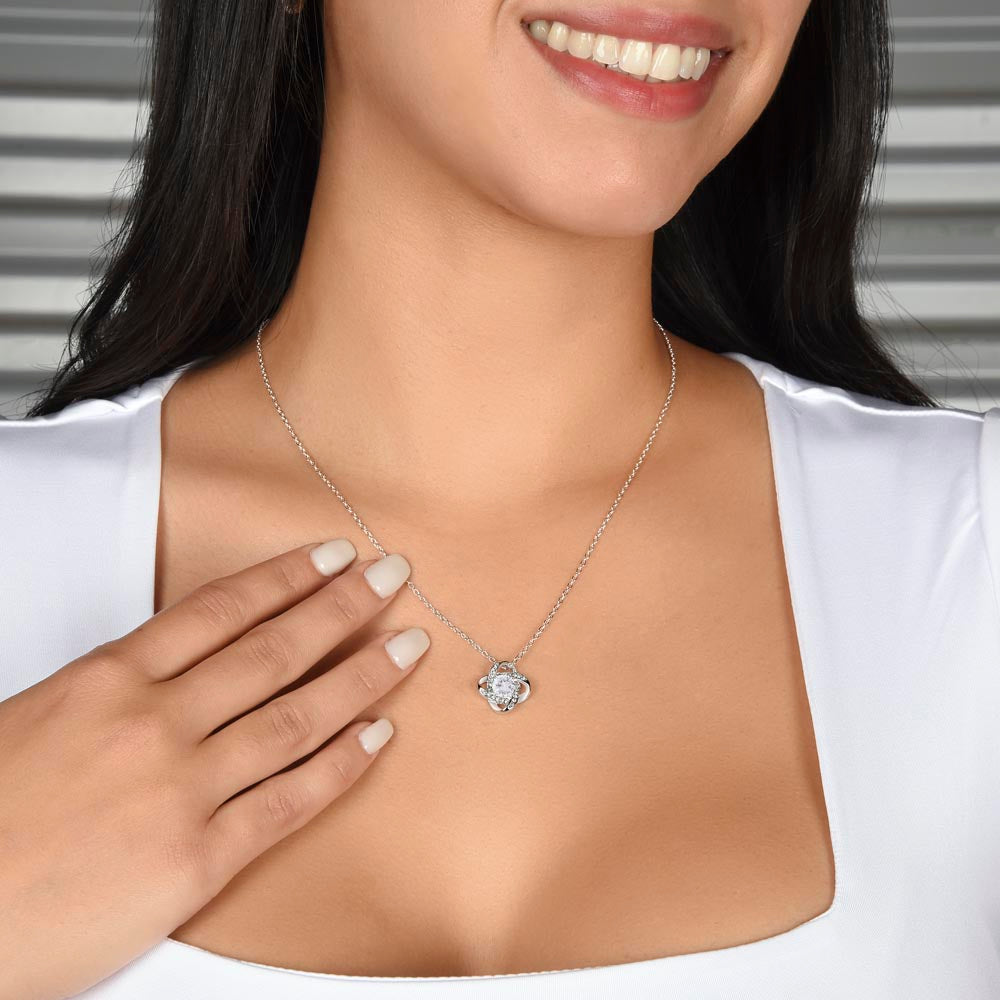 To My Beautiful Daughter – Love Knot Necklace