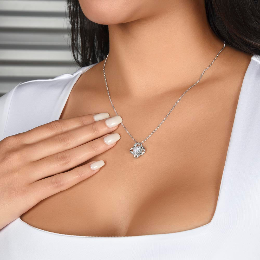 To My Beautiful Daughter – Love Knot Necklace