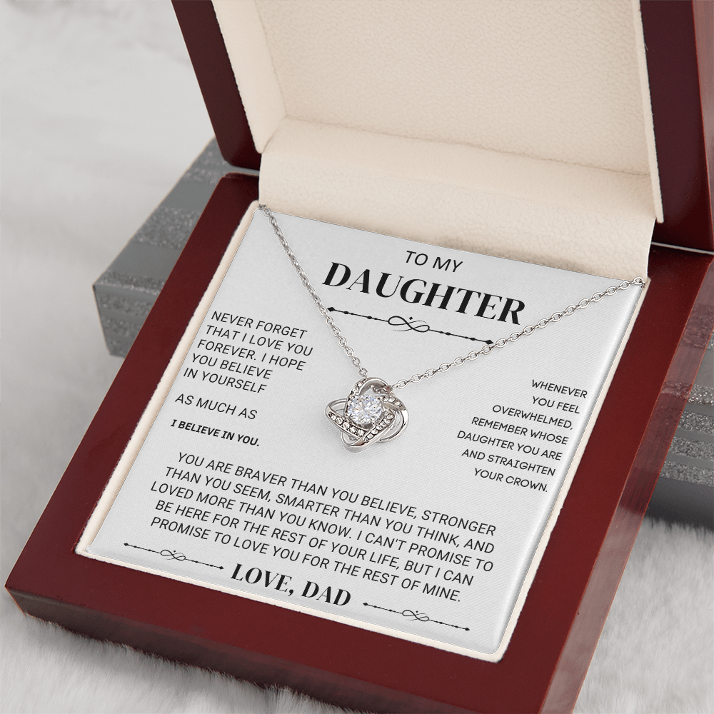 To My Beautiful Daughter – Love Knot Necklace