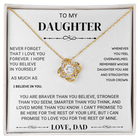 To My Beautiful Daughter – Love Knot Necklace