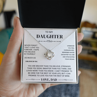 To My Beautiful Daughter – Love Knot Necklace